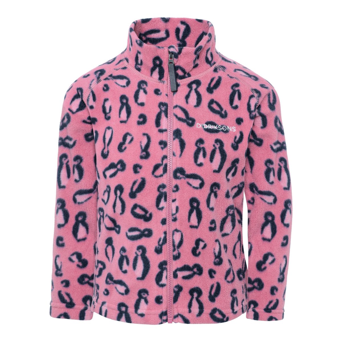 Didriksons Monte Printed Kids’ Full-Zip Fleecetröja